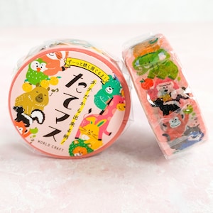 Animal Decoration Washi Tape | World Craft | Masking Tape | Album Scrapbooking | Office Desk Accessories | Kawaii School Supplies | Bujo
