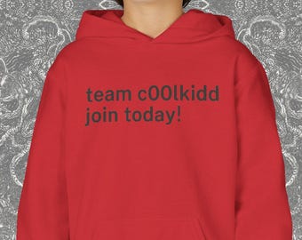 Team c00lkidd – Jetzt beitreten! Inspirierter Forsaken-Hoodie – das perfekte Geschenk für Kinder! c00lkidd, Blame John Roblox, Shedletsky Parodie-Hoodie – Weihnachtsgeschenk