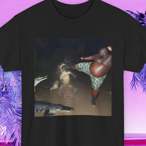 Gumbo Slice Sumpf-Alligator-Shirt, trendiges Meme-T-Shirt, witziges T-Shirt mit Alligator-Motiv, originelles Geschenk