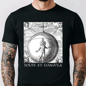 Solve et Coagula Shirt | Alchemy Occult T-Shirt | Esoteric Hermetic Tee | Chaos Magick Goth Clothing | Unisex Symbolism Top | Light Design