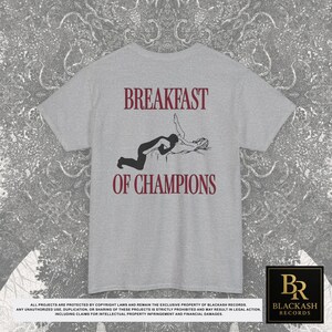 Camiseta com estampa "Café da Manhã dos Campeões" nas costas, Presente ideal para o Natal (inapropriado), Camisetas que arrasam, Presentes engraçados para casais, Presentes divertidos e originais imagem 12
