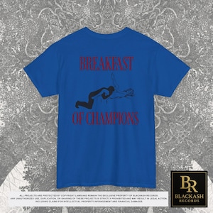 Camiseta com estampa "Café da Manhã dos Campeões" nas costas, Presente ideal para o Natal (inapropriado), Camisetas que arrasam, Presentes engraçados para casais, Presentes divertidos e originais imagem 14