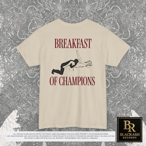 Camiseta com estampa "Café da Manhã dos Campeões" nas costas, Presente ideal para o Natal (inapropriado), Camisetas que arrasam, Presentes engraçados para casais, Presentes divertidos e originais imagem 6