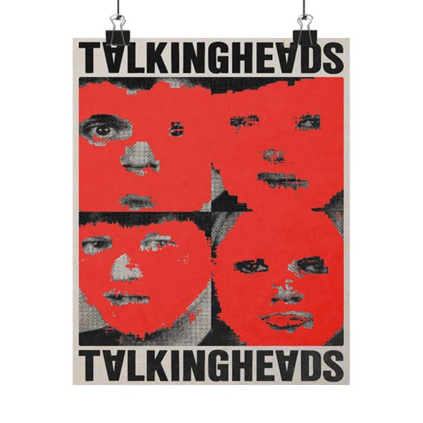 Talking Heads Poster: Vintage 70s-80s Rock Band Wall Art
