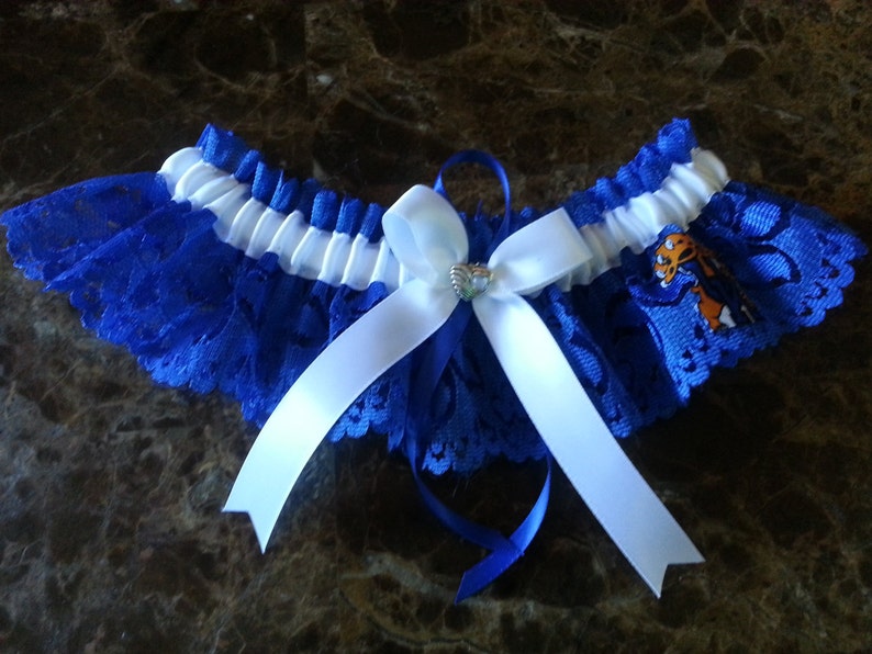 University of Kentucky blue Lace Wedding Garter set