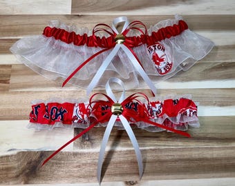 Boston Red Sox Inspired Baseball Wedding Garter Belt Set W/ White Lace -  Etsy Canada