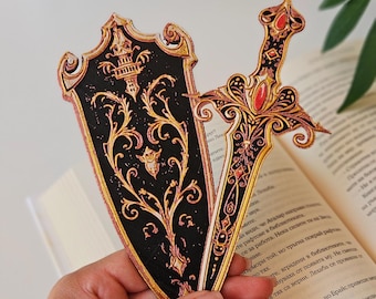 Sword & Shield Bookmark Set: Medieval Fantasy Reading Accessories