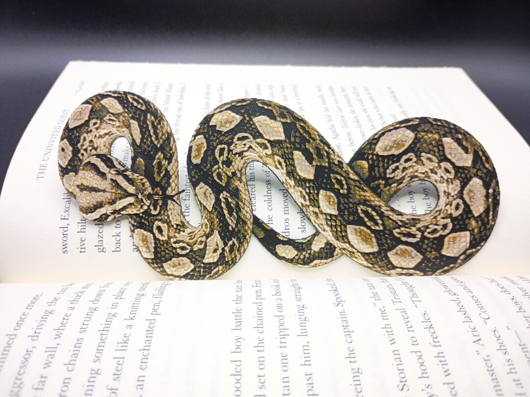 3D Reticulated Python Bookmark | Realistic Snake PLA Bookmark - Etsy
