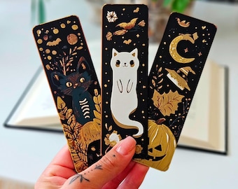 The Witch’s Family – Halloween Bookmark Set of 3 | 3D Printed Eco-Friendly Bookmarks gift