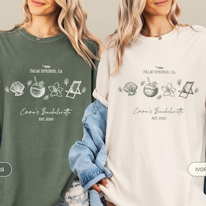 Tropical Bachelorette Party Shirts: Palm Springs Comfort Colors Tee