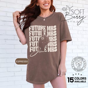 Personalized Future Mrs Shirt: Retro Bachelorette Comfort Colors Tee