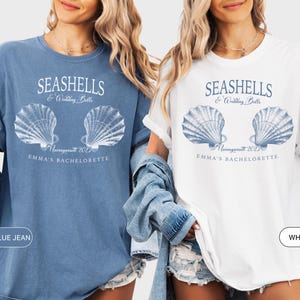 Seashells and Wedding Bells Shirts, Beach Bachelorette Shirts Comfort Colors Shirts, Bachelorette Shirts, Coastal Bachelorette Bach Club Tee