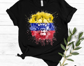 León venezolano PNG / Diseño de camiseta con la bandera de Venezuela / Sublimación venezolana PNG / Diseño de tendencia, descarga digital instantánea, uso comercial