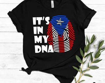 Puerto Rico Flag Fingerprint PNG: It's in my dna Design | Puerto Rico PNG Puerto Rico Flag T-Shirt Design | Puerto Rican Sublimation PNG