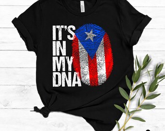 Puerto Rico Flag Fingerprint PNG: It's in my dna Design | Puerto Rico PNG  Puerto Rico Flag T-Shirt Design | Puerto Rican Sublimation PNG