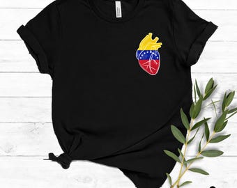 Venezuela Heart PNG | Venezuela Flag Heart T-Shirt Design | Venezuelan Sublimation PNG | Instant Digital Download, Commercial Use
