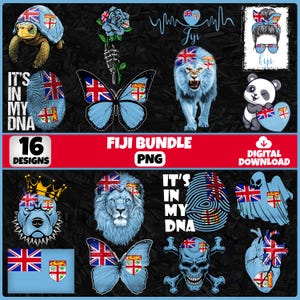 Fiji PNG Bundle | 16 Designs Patriotic Fijian | Sublimation Clipart | Fijian PNG Designs For Shirts | Instant Download | Commercial Use