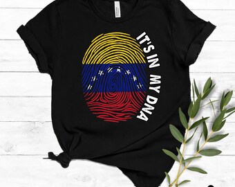Venezuela Flag Fingerprint PNG – It’s In My DNA Design | Venezuelan Pride Sublimation PNG | T-Shirt Graphic | Digital Download