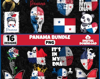 Panama PNG Bundle | 16 Designs Patriotic Panamanian | Sublimation Clipart | Panamanian PNG Designs For Shirts | Instant Download
