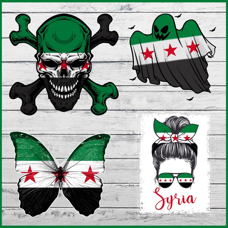Syria PNG Bundle: 16 Patriotic Syrian Designs - Sublimation Clipart ...