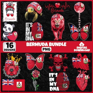 Bermuda PNG Bundle | 16 Designs Patriotic Bermudian | Sublimation Clipart | Bermudian PNG Designs For Shirts | Instant Download