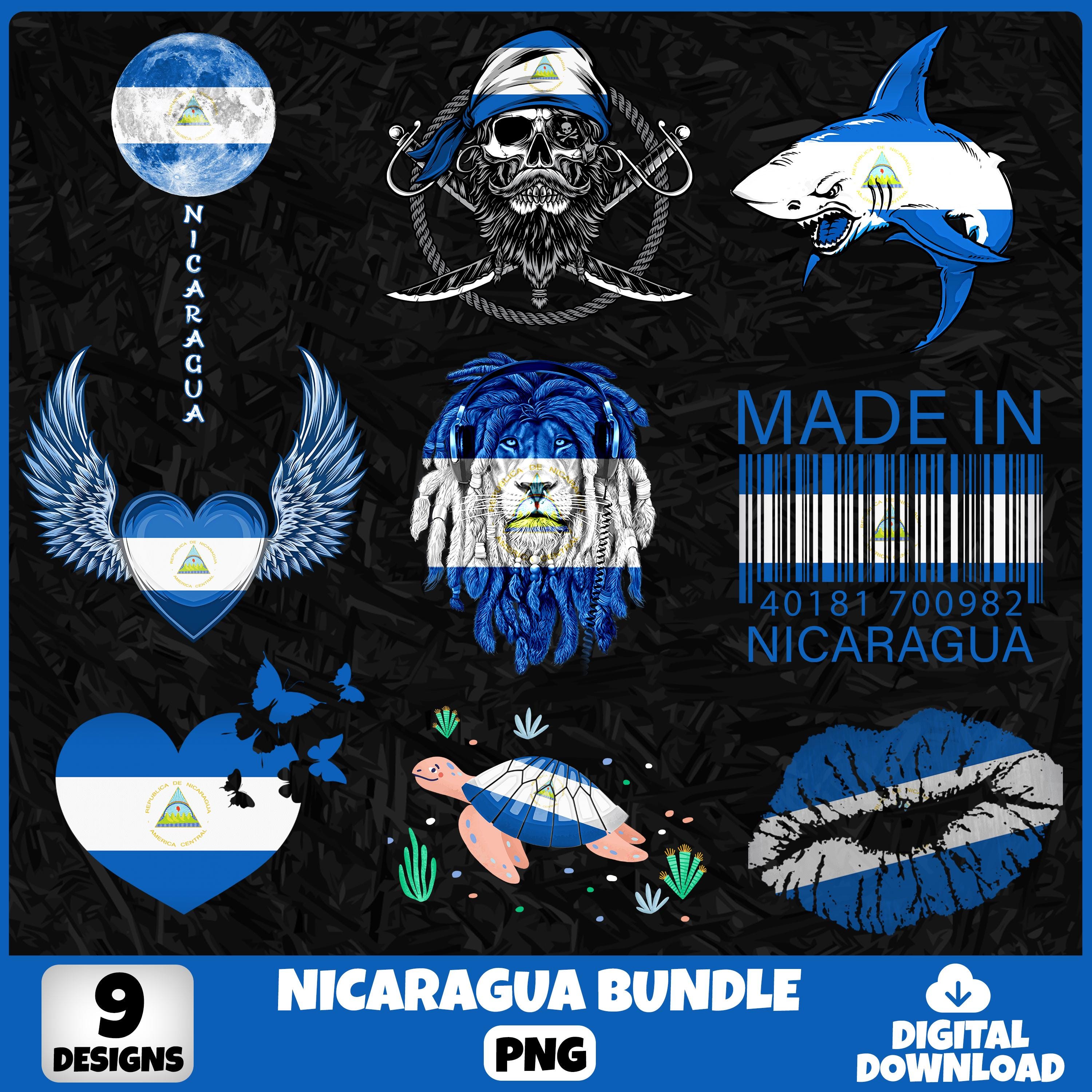 Nicaragua PNG Bundle | 9 Designs Patriotic Nicaraguan | Sublimation ...
