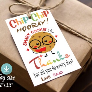 Fillable Teacher Thank You Gift Tags: Printable School Party Favors (PDF)
