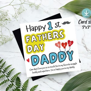 Bonita tarjeta para el primer día del padre "Como mi papá", tarjeta para el primer día del padre 2025, tarjeta para el primer día del padre de un bebé 2025, regalo para el primer día del padre, tarjeta digital