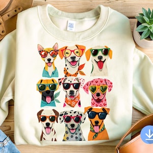 Sommer Hunde PNG: Lustiges Haustier Sublimationsdesign (Digitaler Download), Shirt Tassen Tasche Geschenkideen