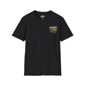 Grumpy Vet-t-shirt med kamouflagemärke | Militär veteranstolthet