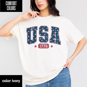 USA 1776 Patriotic 4th of July Tee American Independence Day Shirt I Love America Shirt Red White and Blue America Est Shirt Memorial Day