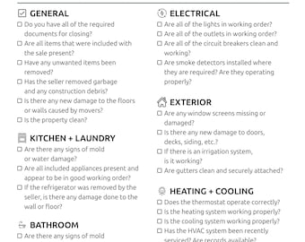 New Homeowners Checklist | Home Setup Printable | Moving In Essentials | Home Maintenance PDF | Housewarming Checklist | A4, Letter Download