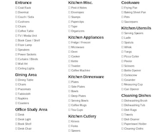 First Apartment Checklist Printable | New Home Essentials | Move-In Checklist PDF Download