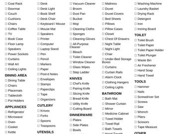Apartment Move-In Checklist | Ultimate First Apartment Checklist | New Home Starter Kit | Printable PDF Download