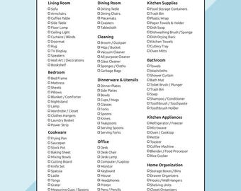 College Moving Guide PDF | Apartment Move-In Checklist | New Home Essentials Sheet & Room Planner | A4, Letter Printable | Instant Download