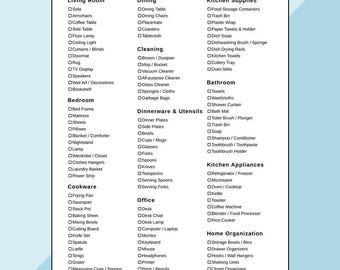 Essential Moving-In Checklist | First Apartment Planner PDF | Apartment Organization | Move-In Printable | Instant Download | A4, Letter