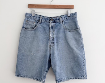 Vintage Industrial Rags Denim Shorts 100% Cotton Baggy Jorts 90s Skater Style 32