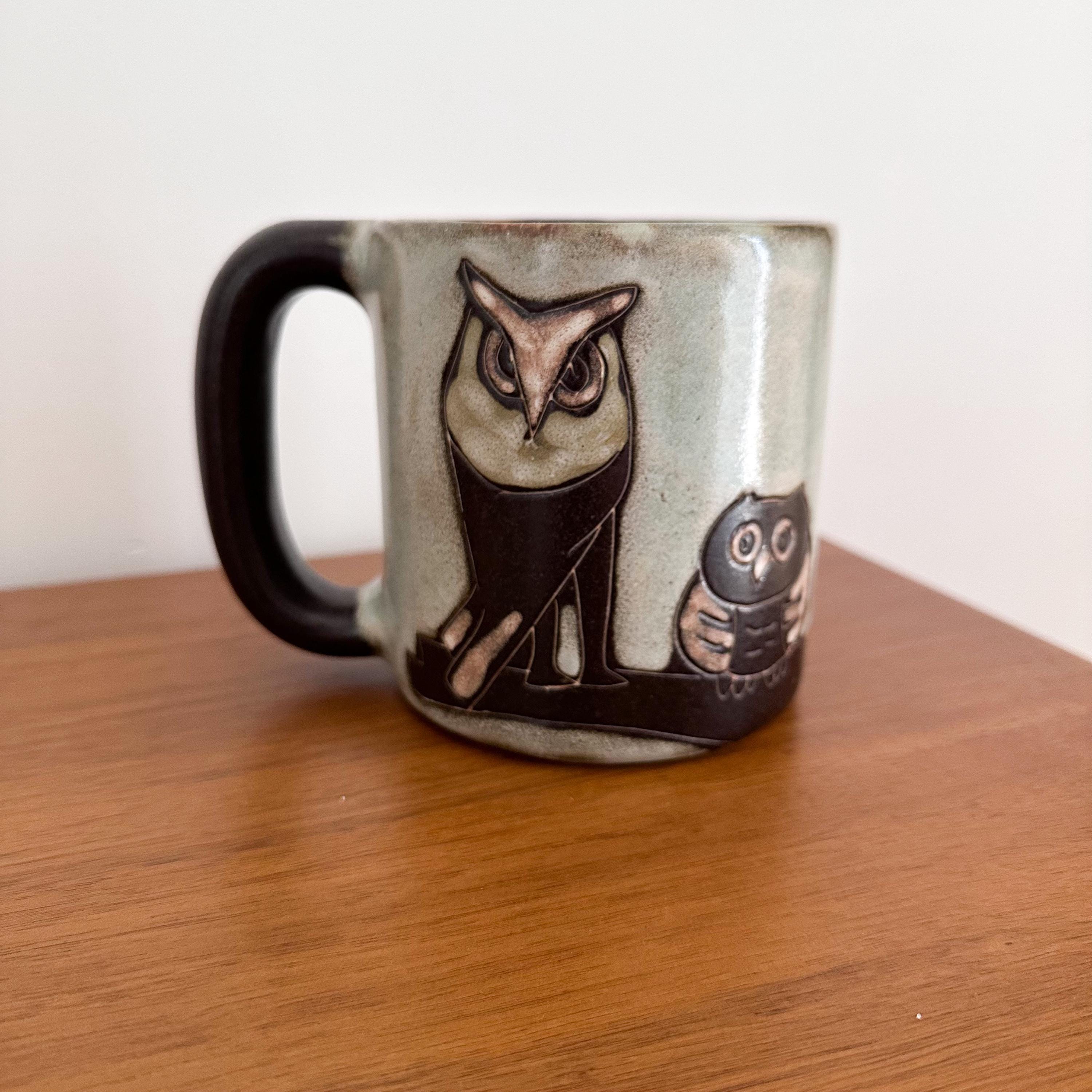 Mara Art Pottery Mexico Stoneware Owl Mug Collectible