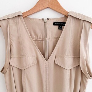 Banana Republic Tencel Utility Jumpsuit Khaki Tan Belted Minimalist Size 0 image 6