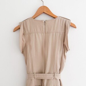 Banana Republic Tencel Utility Jumpsuit Khaki Tan Belted Minimalist Size 0 image 8
