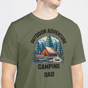 Outdoor Adventure Camping Dad T-Shirt, Unisex Tee for Nature Lovers, Gift for Father&#39;s Day, Camping Trip, Travel Enthusiasts