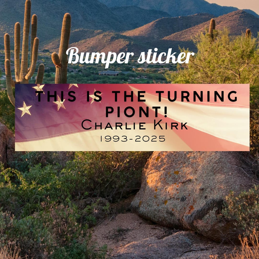 Charlie Kirk USA Bumper Stickers - Political Conservative Patriots Car ...