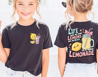 Life Gave Me Some Lemons Shirt, Cute Lemonade Kids Shirt, He Be Makin' Lemonade Sweatshirt Hoodie, Faith Quote Youth Sweat, Christian Shirt
