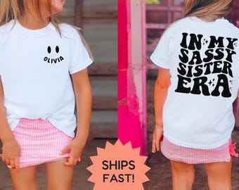 Personalisiert in meiner frechen Schwester Ära Shirt, passende Schwester Shirt, freche Schwester Shirt, lustige Schwester T-Shirt, Retro freche Shirt, Kinder Geschenk Shirt
