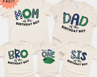 Maglietta di compleanno personalizzata "Hole in One" per il golf, maglietta per il primo compleanno, maglietta di compleanno per bambini che giocano a golf, maglietta di compleanno personalizzata, maglietta di compleanno per il golf