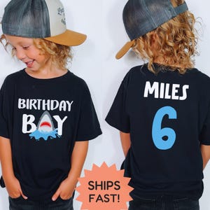 Personalisierte Hai Geburtstag Shirt, Geburtstag Junge Geburtstag Shirt, Junge Geburtstag Shirt, jedes Alter Geburtstag Shirt, Hai Party Geschenk Shirt