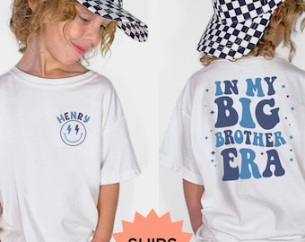 Chemise personnalisée à l'époque de mon grand frère, jolie chemise pour enfants, cadeau grand frère, promu chemise grand frère, chemise grand frère, cadeau grand frère