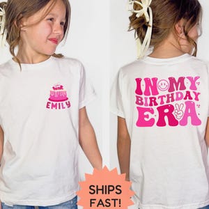 Personalisiert in meinem Geburtstag Era Shirt, Mädchen Geburtstag T-Shirt, Geburtstagsparty T-Shirt, Groovy Geburtstag Shirt, Teen Geburtstag Shirt