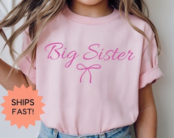 Big Sister Shirt, Pregnancy Announcement Shirt, Big Sister Shirt Gift, Big Sister To Be Shirt, Cute Announcement Kids Shirt, Sibling Shirt