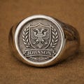 Custom Signet Ring, 925 Sterling Silver Family Crest Ring, Coat of Arms Ring, Heraldic Jewelry Gift for Men product logo
